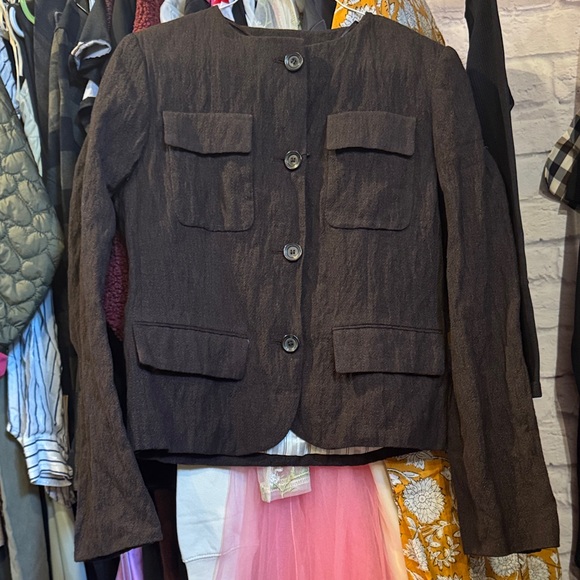 Zara Dark Brown Blazer - Picture 6 of 7